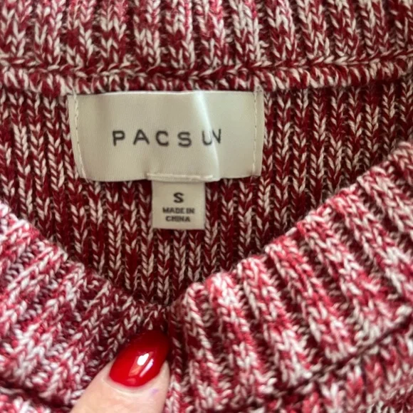 New! Pacsun Mauve Knit Long Sleeve Knit Sweater Women’s size Small - Picture 11 of 12